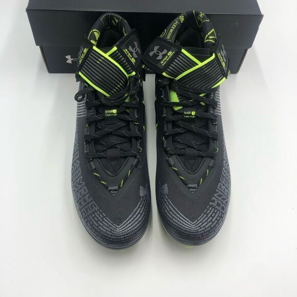 Brand New Under Armour Highlight Mc Football Cleats Black Jet‎ Grey For Men 10.5 - Picture 4 of 9